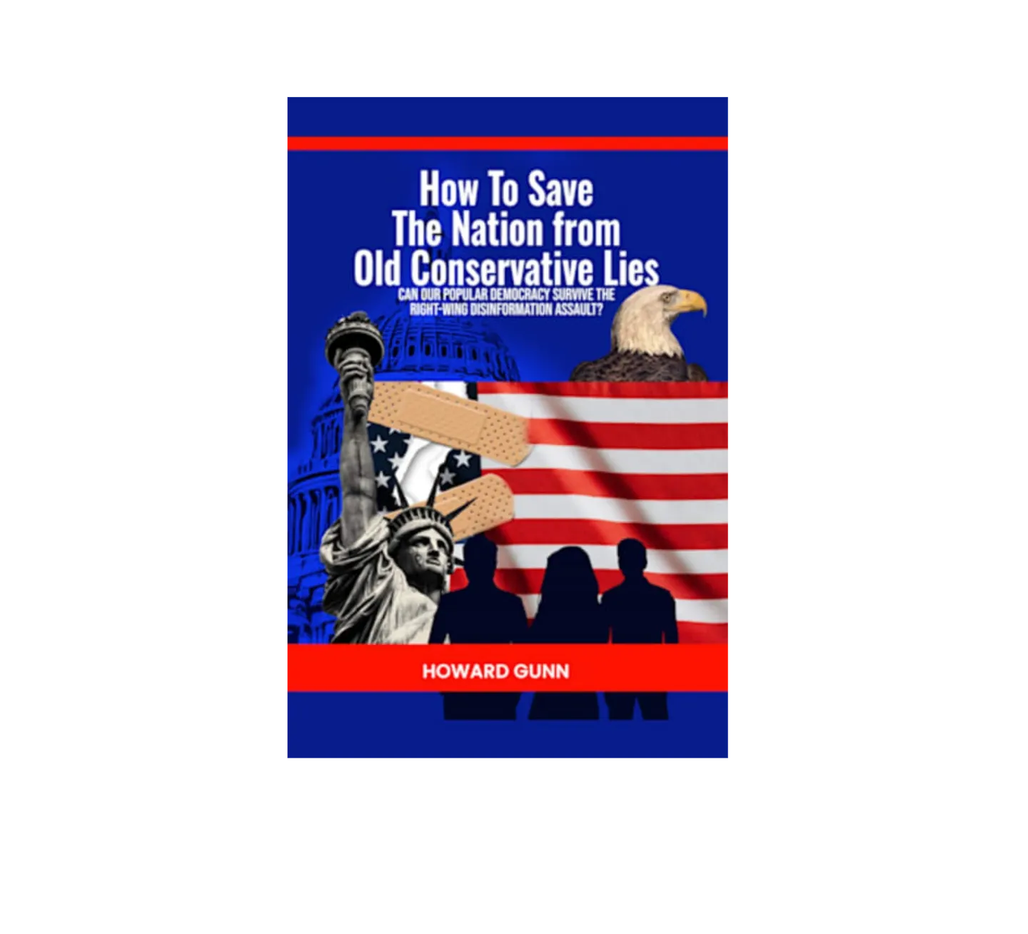 Eagle and flag on political book cover